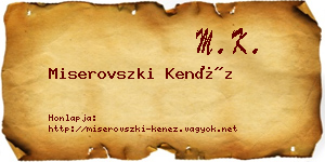 Miserovszki Kenéz névjegykártya
